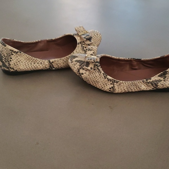 Cole Haan Snakeskin Ballerina Slippers - Picture 5 of 7